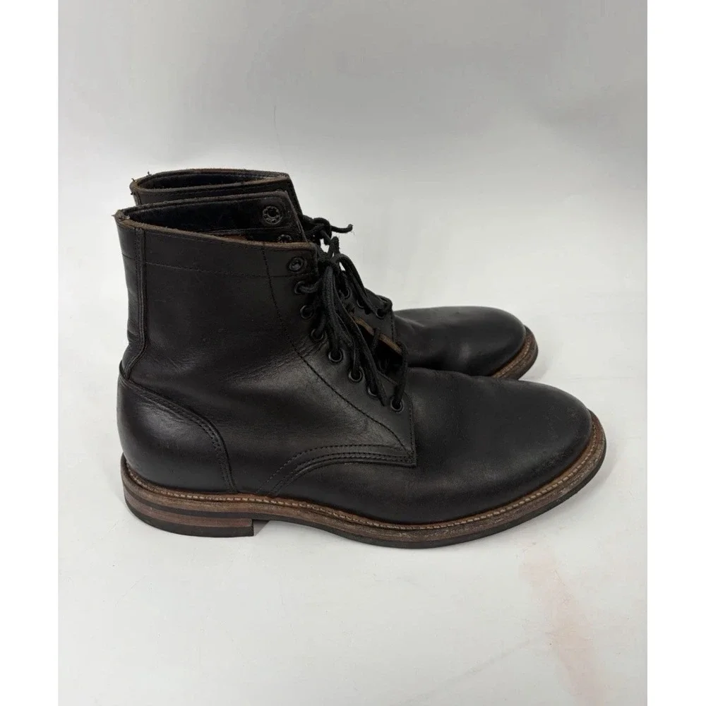 Oak Street Bootmakers Leather Trench Boots Size 11 D Natural Dainite Soles USA